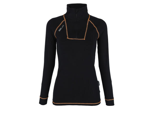 Magma Sweater 1/2 Zip W Black Beauty XS Flammehemmende  overdel til dame 