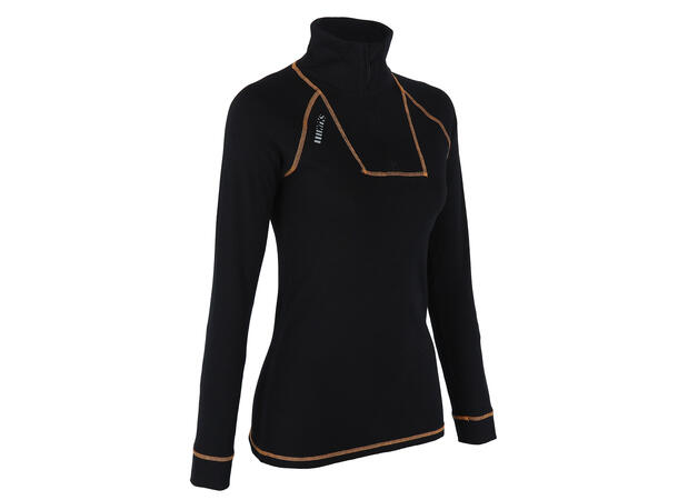 Magma Sweater 1/2 Zip W Black Beauty XS Flammehemmende  overdel til dame 