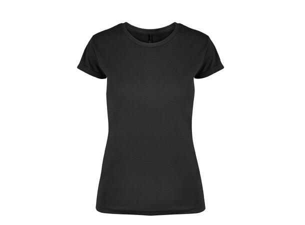 1810 Kos T-Shirt Sort XS Dame-T-skjorte i Økologisk Bomull 