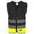 9043 Eskiltuna Refleksvest BLK/NYEL S Tofarget unisex refleksvest m/glidelås 