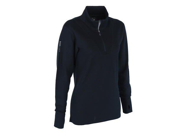 Quartz 1/2 Zip Sweater W Black Beauty XS 2-lags ullgenser til dame 