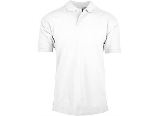 Milano Polo Unisex WHT S Klassisk polo til Dame og Herre 