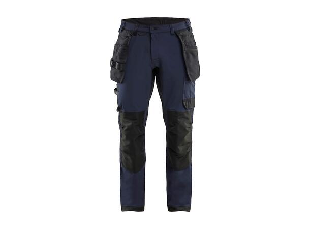 1720 Håndverksbukse  Marineblå/Svart C44 4-veisstretch/avtagbare verktøylommer 