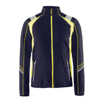 4993 Jakke  Marineblå/Varselgul XS Mikrofleece Med refleks
