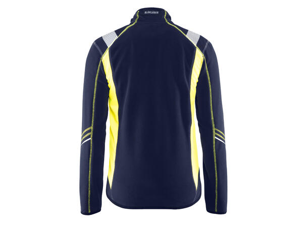 4993 Jakke  Marineblå/Varselgul XS Mikrofleece Med refleks 