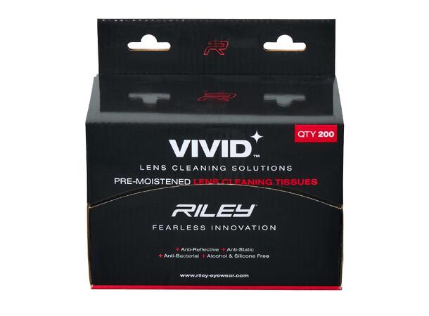 Riley Vivid Moist Lens Wipes 200 stk Fuktige linsekluter 200stk 