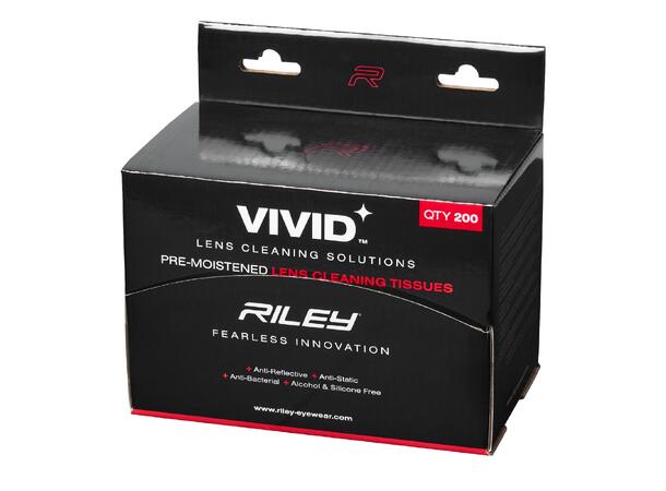 Riley Vivid Moist Lens Wipes 200 stk Fuktige linsekluter 200stk 