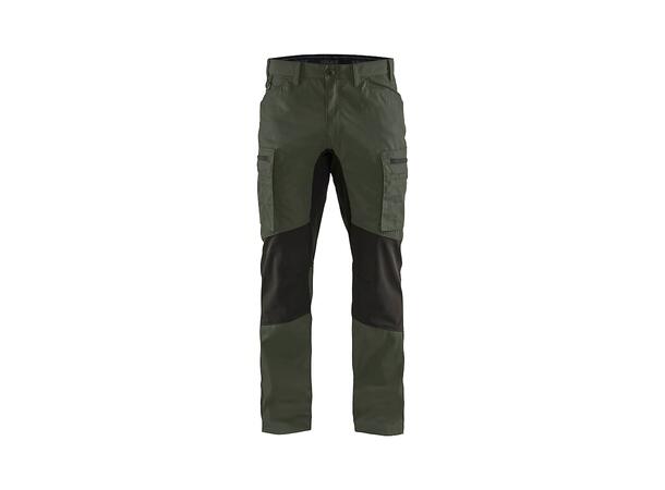 1459 Servicebukse  Brentrød/Svart C44 Stretch 