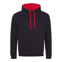 Varsity Hoodie JET BLACK/FIRE RED XS Hettegenser